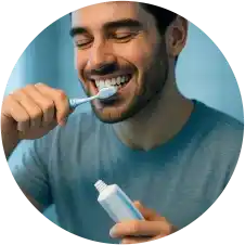 Daily Brushing Routine for Oral Hygiene Man brushing teeth as advised by experts from the best dental clinic in Nagpur