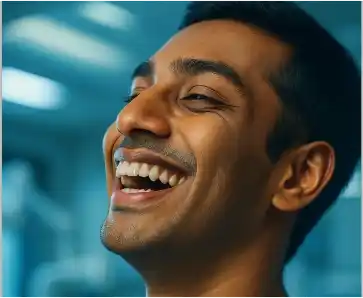 Patient smiling after dental care at top dental clinic Nagpur